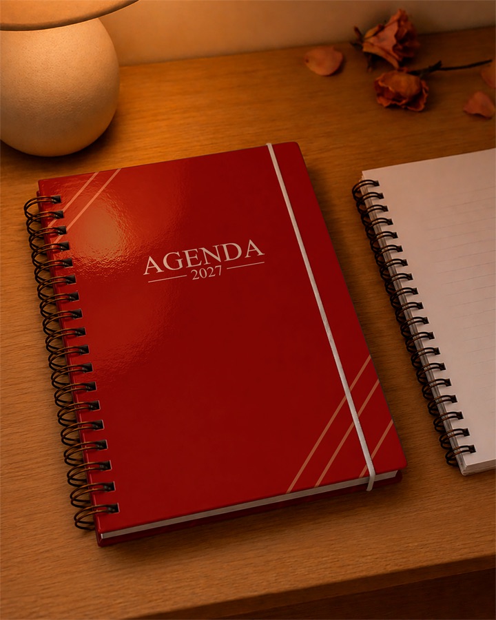 Agenda 2027 linha Clássica, capa vermelha