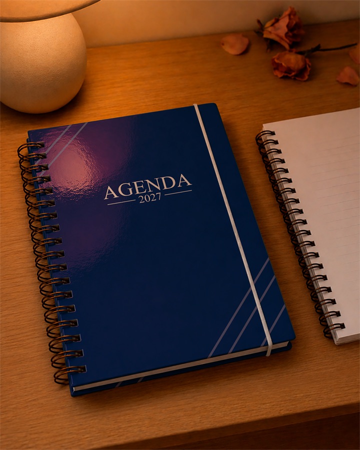 Agenda 2027 linha Clássica, azul-marinho